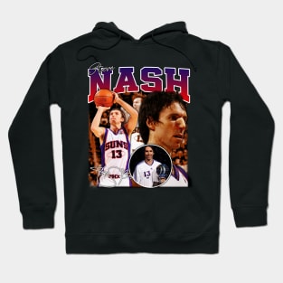 Steve Nash Basketball Legend Signature Vintage Retro 80s 90s Bootleg Rap Style Hoodie